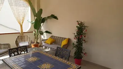 Area soggiorno di Casa Franca a Marzamemi