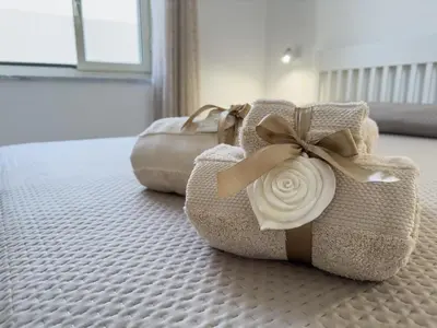Letto o letti in una camera di Casa Tuminello Granelli