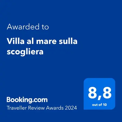 Certificato, attestato, insegna o altro documento esposto da Villa al mare sulla scogliera
