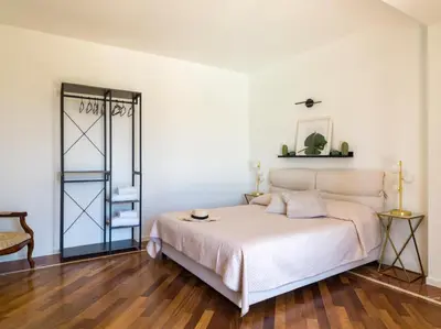 Letto o letti in una camera di Villa Nunziatina