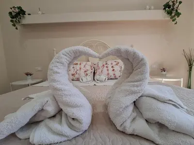 Letto o letti in una camera di Casetta Porta di Ligne