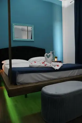 Letto o letti in una camera di Airport suite