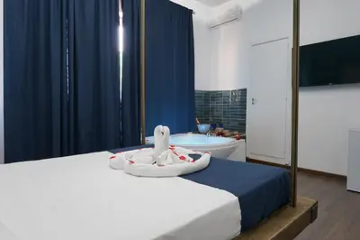 Letto o letti in una camera di Airport suite