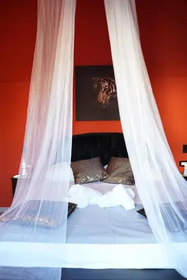Letto o letti in una camera di Airport suite