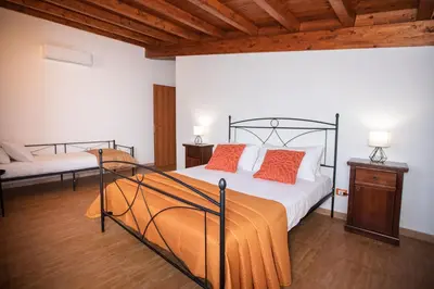 Letto o letti in una camera di Villa Nikla