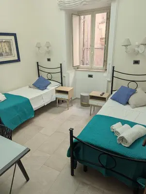 Letto o letti in una camera di L'Occhio della Zillica