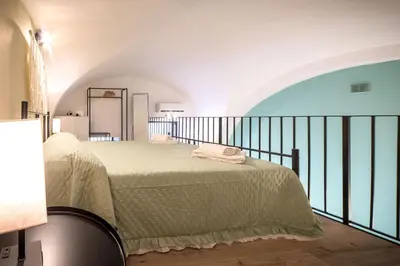 Letto o letti in una camera di Casa Trinakie