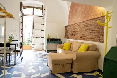 Area soggiorno di Tabula Forum house