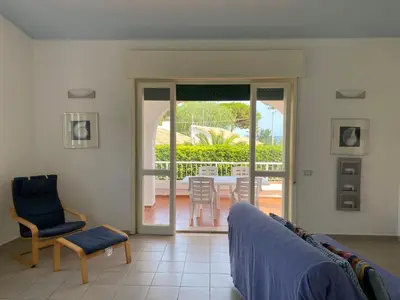 Area soggiorno di Villa Titti Residence la Bussola