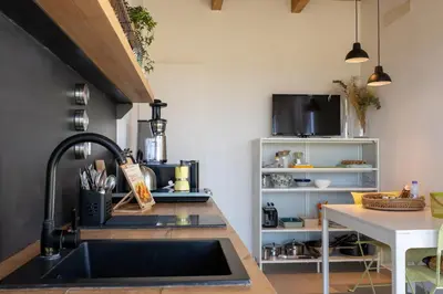Cucina o angolo cottura di NEW Exclusive Lodges, Marzamemi, Noto