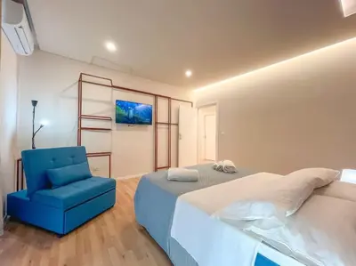 TV o dispositivi per l'intrattenimento presso Myosotis luxury apartment