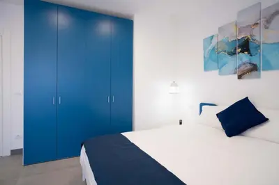 Letto o letti in una camera di Casa sul mare con discesa privata