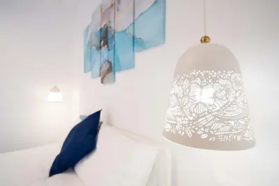 Letto o letti in una camera di Casa sul mare con discesa privata