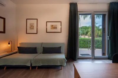 Letto o letti in una camera di Le quattro palme