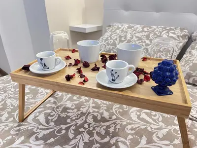 Set per la preparazione di tè e caffè presso Casa Vacanza Ti Ospito io