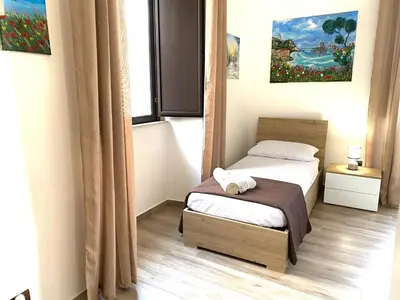 Letto o letti in una camera di Casa Silos