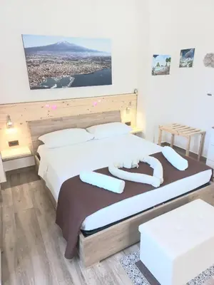 Letto o letti in una camera di Casa Silos