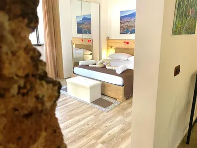 Letto o letti in una camera di Casa Silos