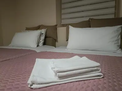 Letto o letti in una camera di Casa dei Sofisti