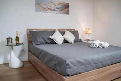 Letto o letti in una camera di B&b Meridia