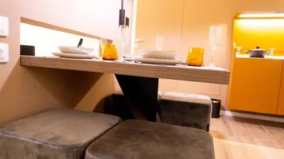 Area soggiorno di Notti d'Autore Suites