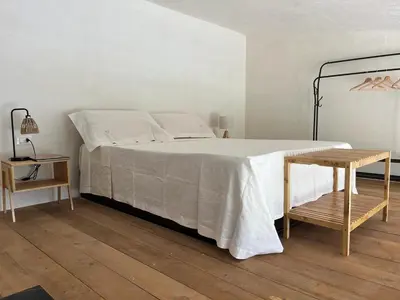 Letto o letti in una camera di Villa Calimma