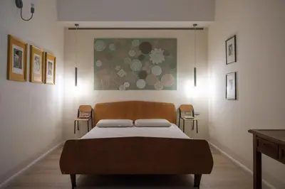 Letto o letti in una camera di Casa Catalé
