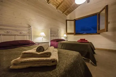 Letto o letti in una camera di Casale Graffetta