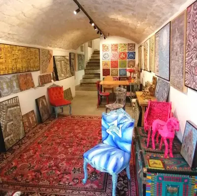 Area soggiorno di B&B Ibla Art Centro