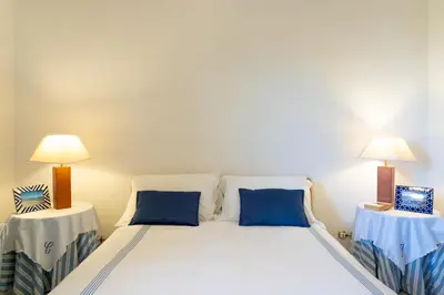 Letto o letti in una camera di Villa Silvia 30mt from the Beach sea view