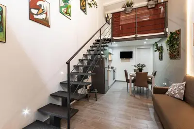Area soggiorno di The White loft