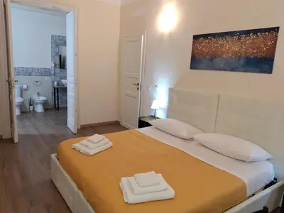 Letto o letti in una camera di Chrilu house