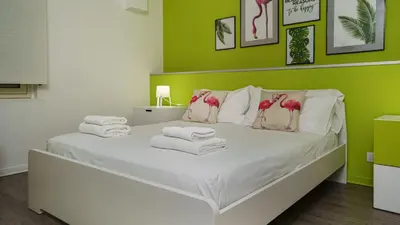 Letto o letti in una camera di Casamemi San Lorenzo a due passi dalla Spiaggia