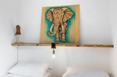 Letto o letti in una camera di Villa Scrusciu Ri Mari, Noto