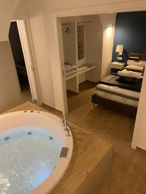 Letto o letti in una camera di Casa fortino