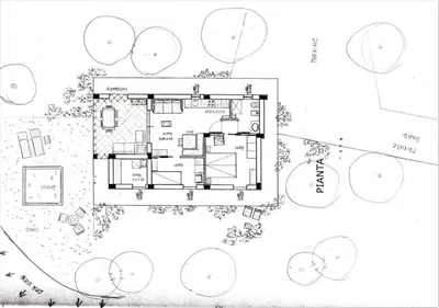 Planimetria di Villa Pettegola Tenuta il Cavaliere di Italia Noto- Vista Mare Mini piscina idromassaggio