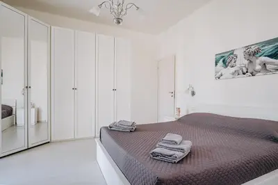 Letto o letti in una camera di Le tre Ninfe