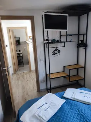 Letto o letti in una camera di Casa Bonita pachino Tiny House