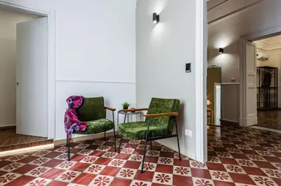 Area soggiorno di Casa Kyuka: History & Modernity