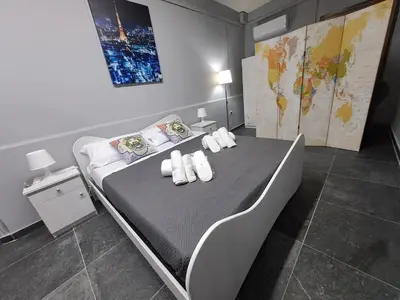 Letto o letti in una camera di Esmeralda Il Quadrifoglio Airport Fontanarossa