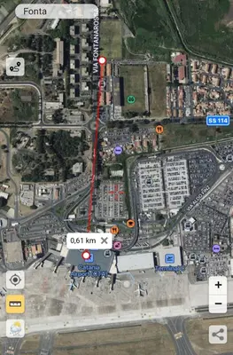 Vista aerea di Esmeralda Il Quadrifoglio Airport Fontanarossa