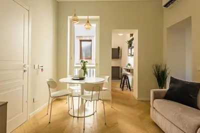 Area soggiorno di Palazzo Bozzanca Apartments by Wonderful Italy