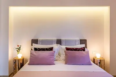 Letto o letti in una camera di Attalàya, oasi di relax con piscina vicino Noto