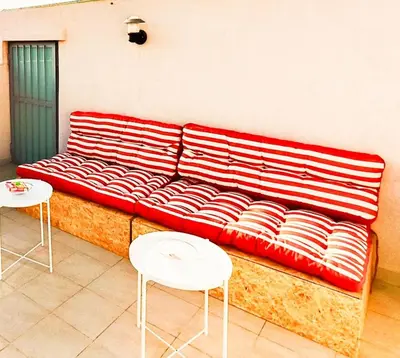 Area soggiorno di Attico con terrazzo al centro storico di Catania