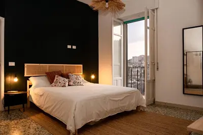 Letto o letti in una camera di Villa Luci