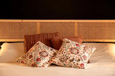 Letto o letti in una camera di Villa Luci