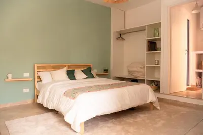 Letto o letti in una camera di Villa Gelsomino