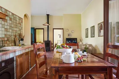 Cucina o angolo cottura di Casale della Pergola eco-friendly pool