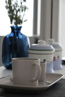 Set per la preparazione di tè e caffè presso Casa Niuccia Ortigia vista mare