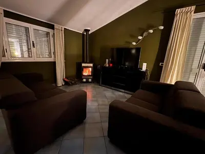 Area soggiorno di Moonlight house a 50 mt dal mare Noto Marina